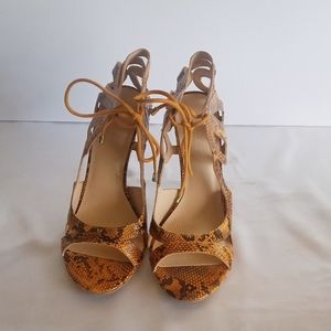 ANIMAL PRINT STRAPPY HEELS